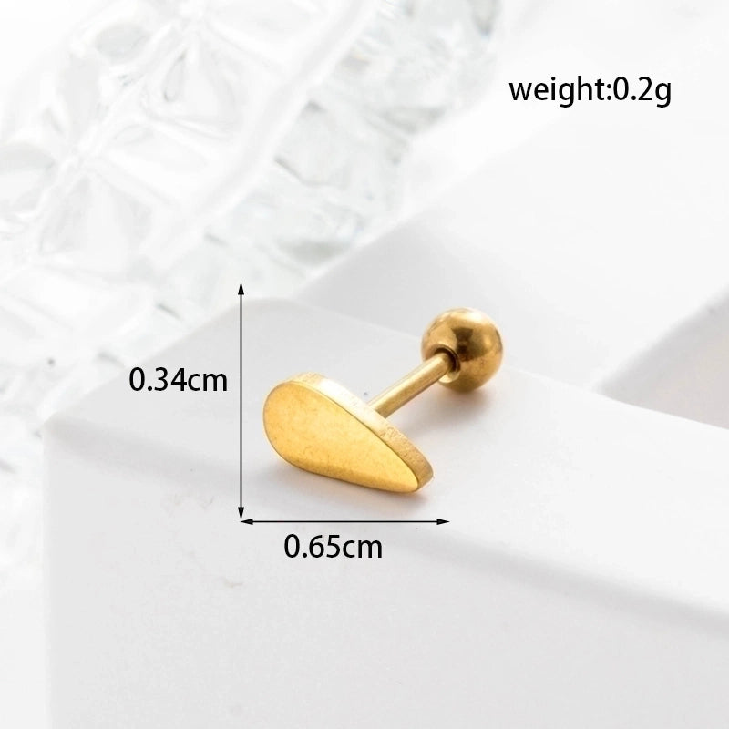 Ear Cartilage Rings & Studs Geometric 316L Stainless Steel  Plating