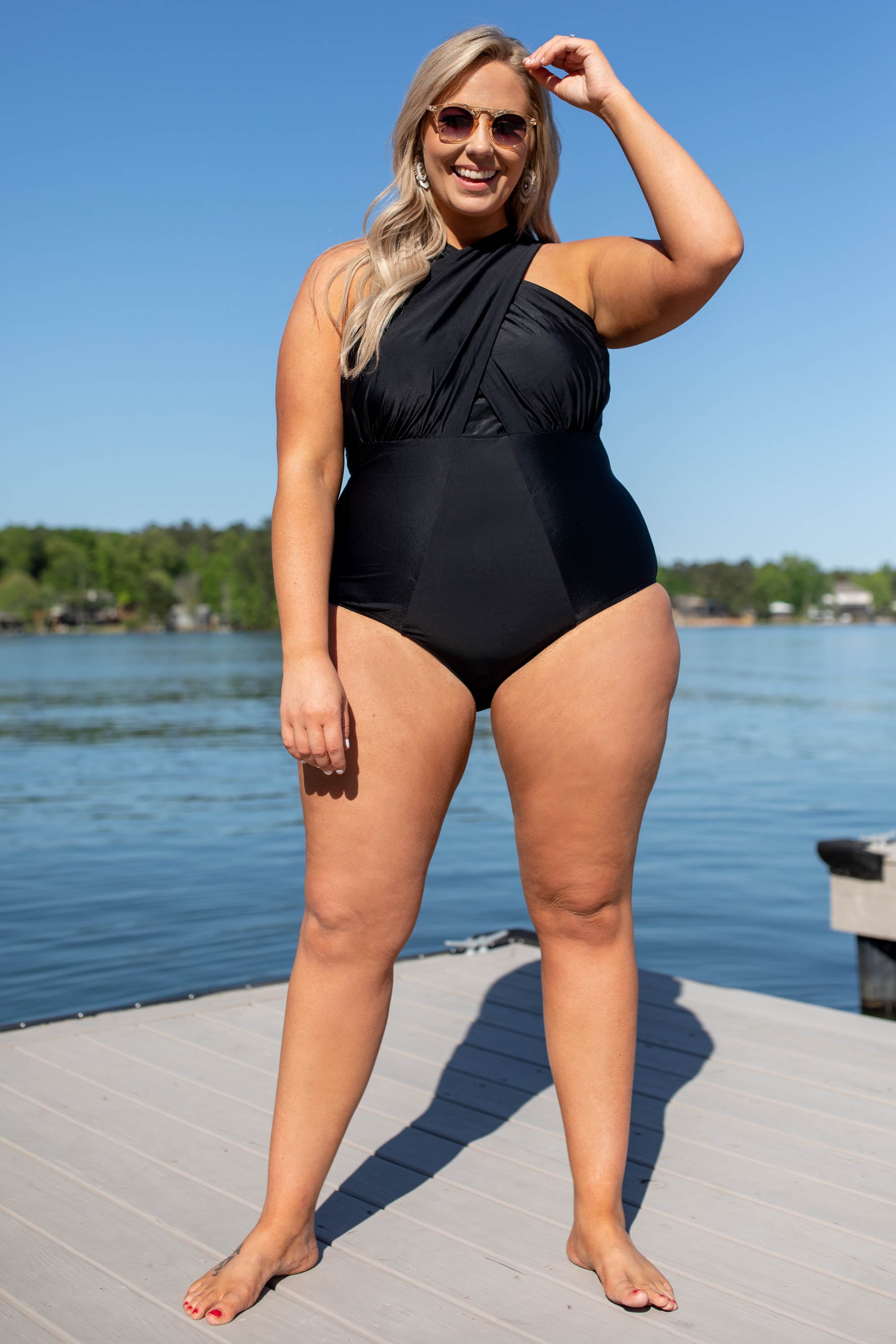 Sandy Beach Swimsuit. Black