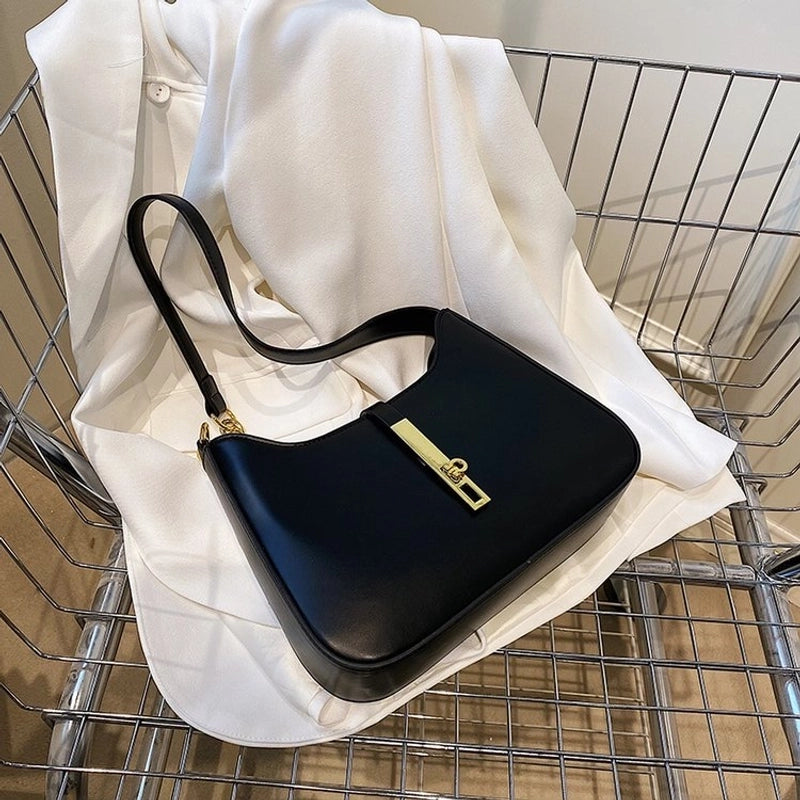 Women's All Seasons Pu Leather Basic Underarm Bag