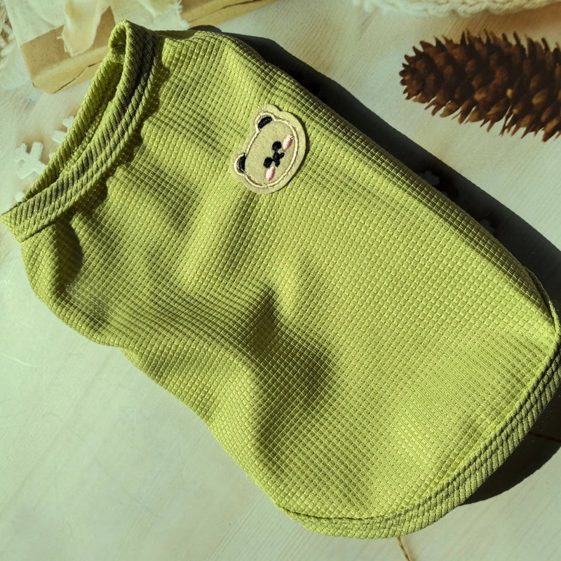 Pet Clothes Cat And Dog Clothes Spring And Summer New Waffle Pet Vest Medium And Small Dog Teddy Bichon Dog Clothing