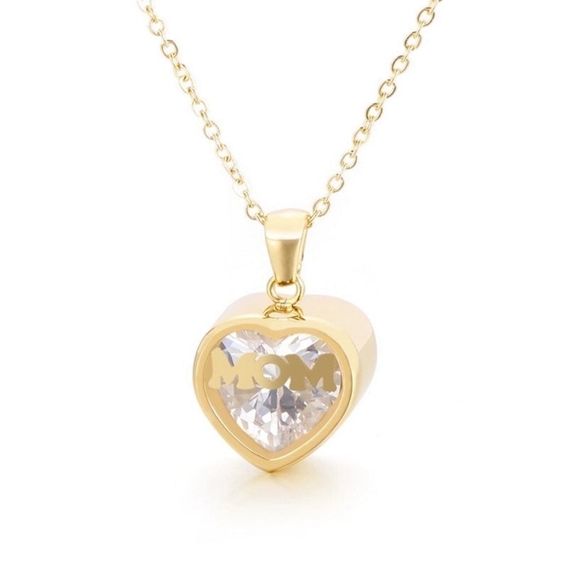 Stainless Steel Titanium Steel 18K Gold Plated Fashion Plating Heart Necklace