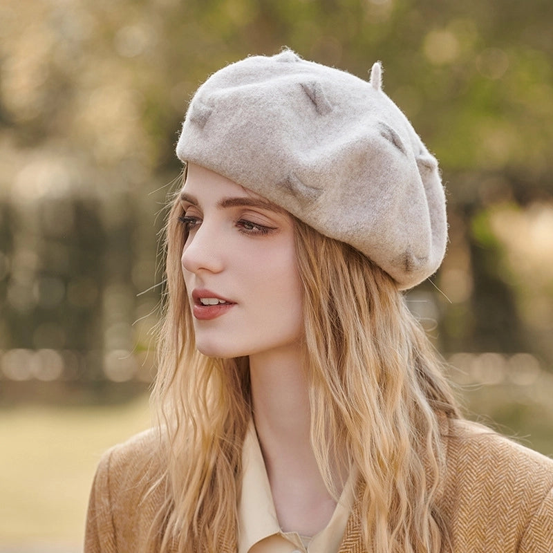 Women's Minimalist Color Block Eaveless Beret Hat