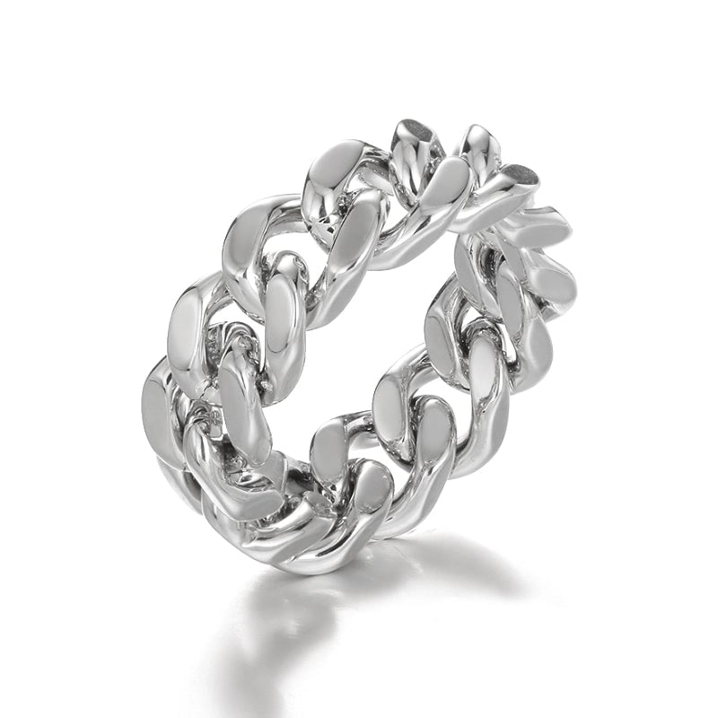 Vintage Style Solid Color 304 Stainless Steel Plating Rings