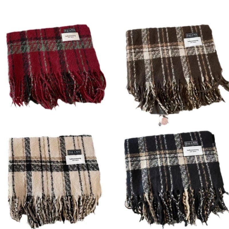 Elegant Scarf Female Niche Retro Elegant High-grade Sense Line Men And Women Couple Winter Warm Knitted Scarf