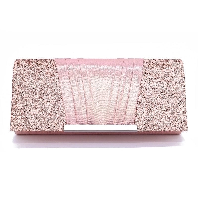 Dark Blue Black Pink Polyester Solid Color Square Evening Bags