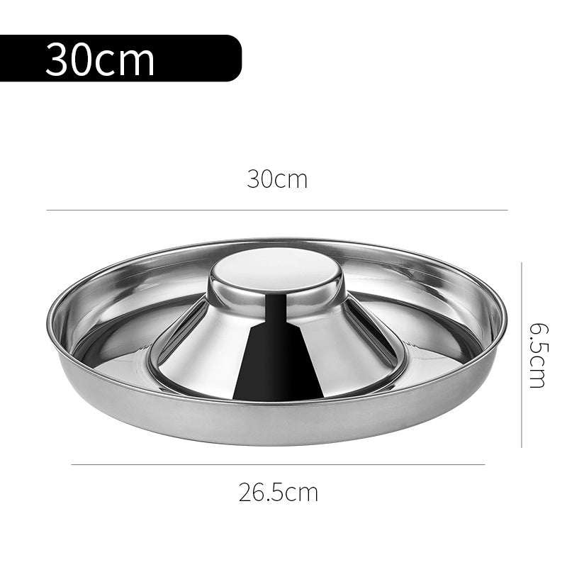 New Anti-pour Stainless Steel Cat Food Plate Bottom Stop Bowl Creative Anti-rust Dog Food Pet Feeding Cat Food Bowl