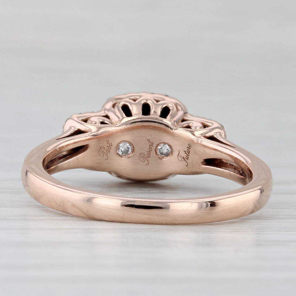 0.50ctw Diamond Halo Engagement Ring 10k Rose Gold Size 7
