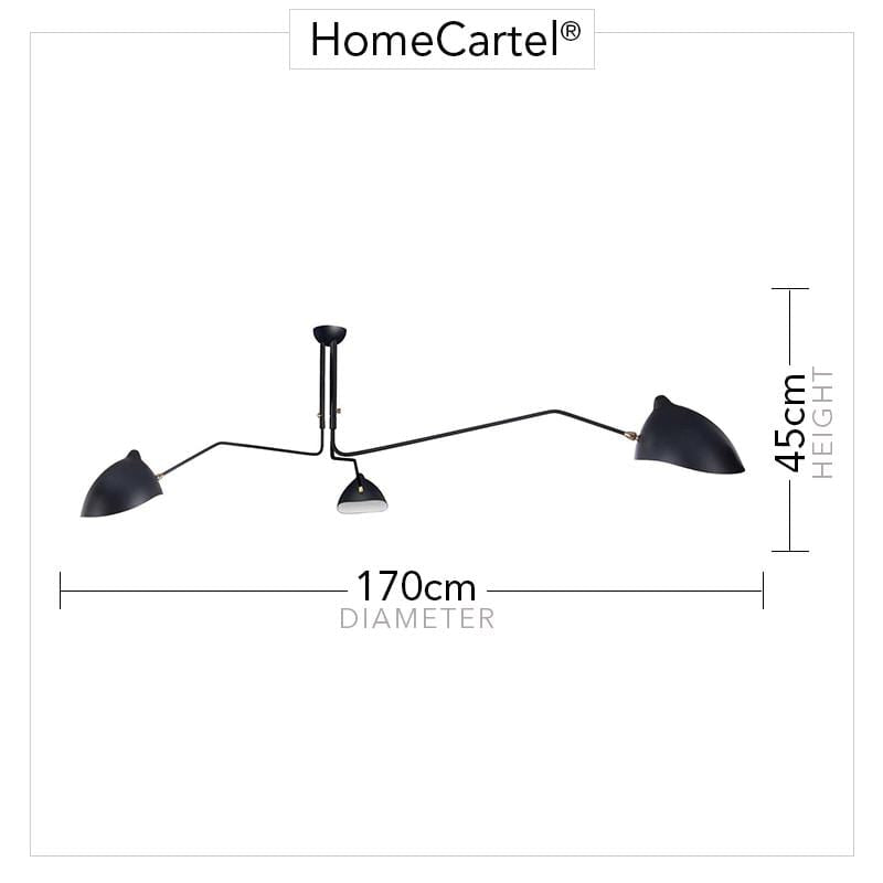 Hagar Black Une | Mid-Century Chandelier
