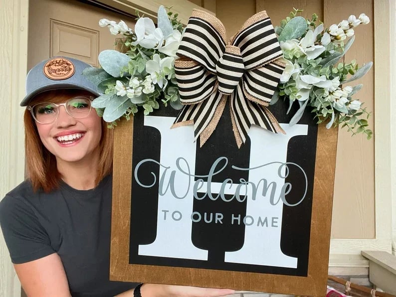 🔥Welcome Front Door Wreath