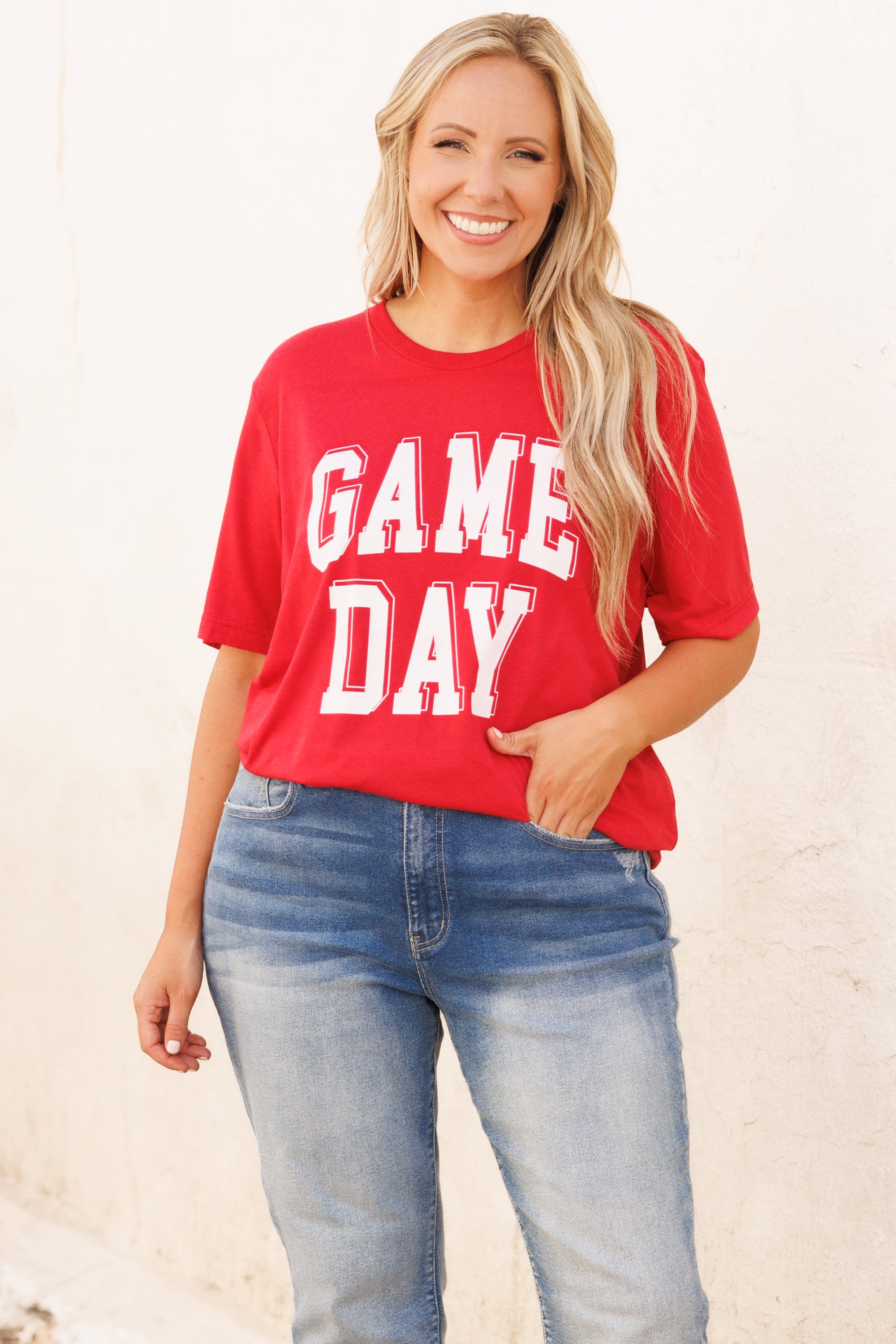 Feeling Like Game Day Tee. Red Triblend