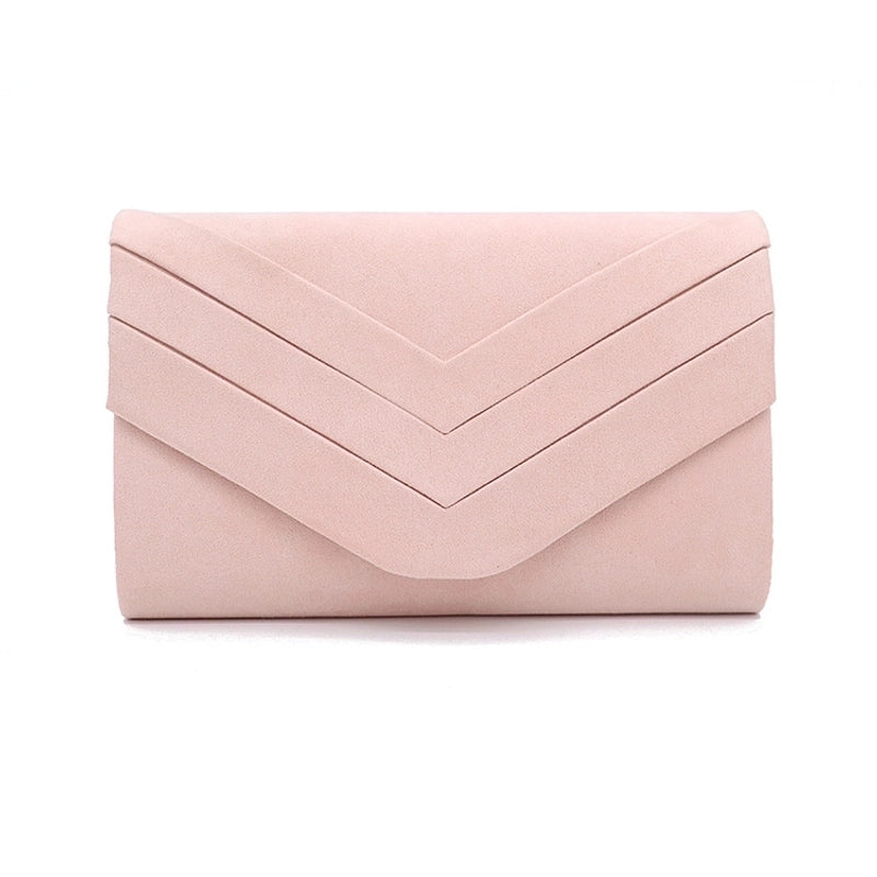 Red Blue Black Flannel Solid Color Square Evening Bags