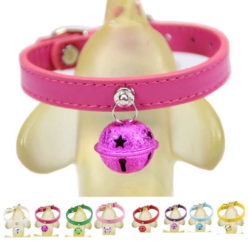 Adjustable PU Leather Dog Collar