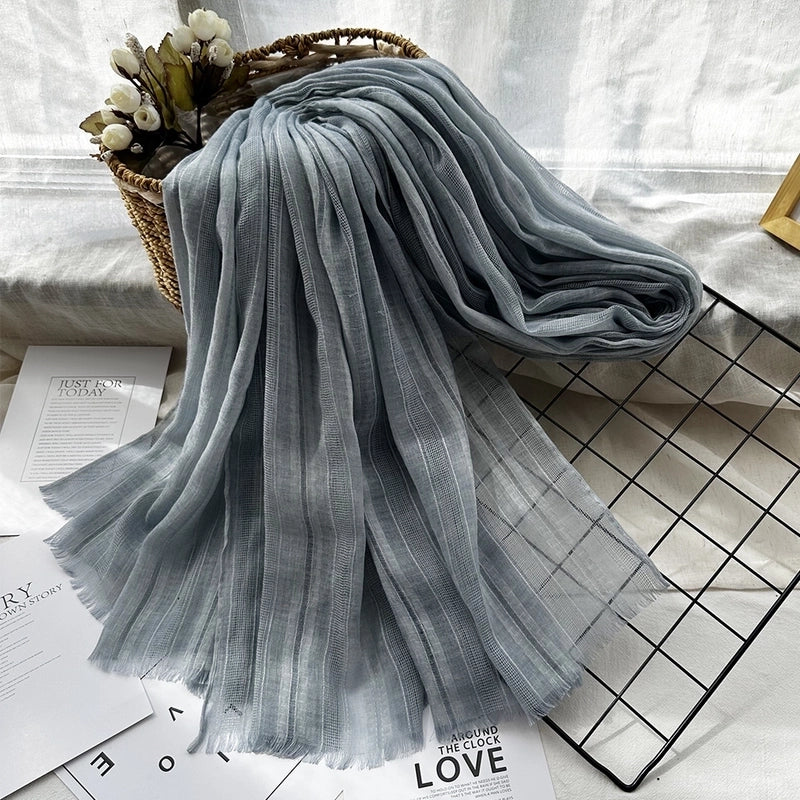 Unisex Retro Sweet Solid Color Artificial Cotton Scarf
