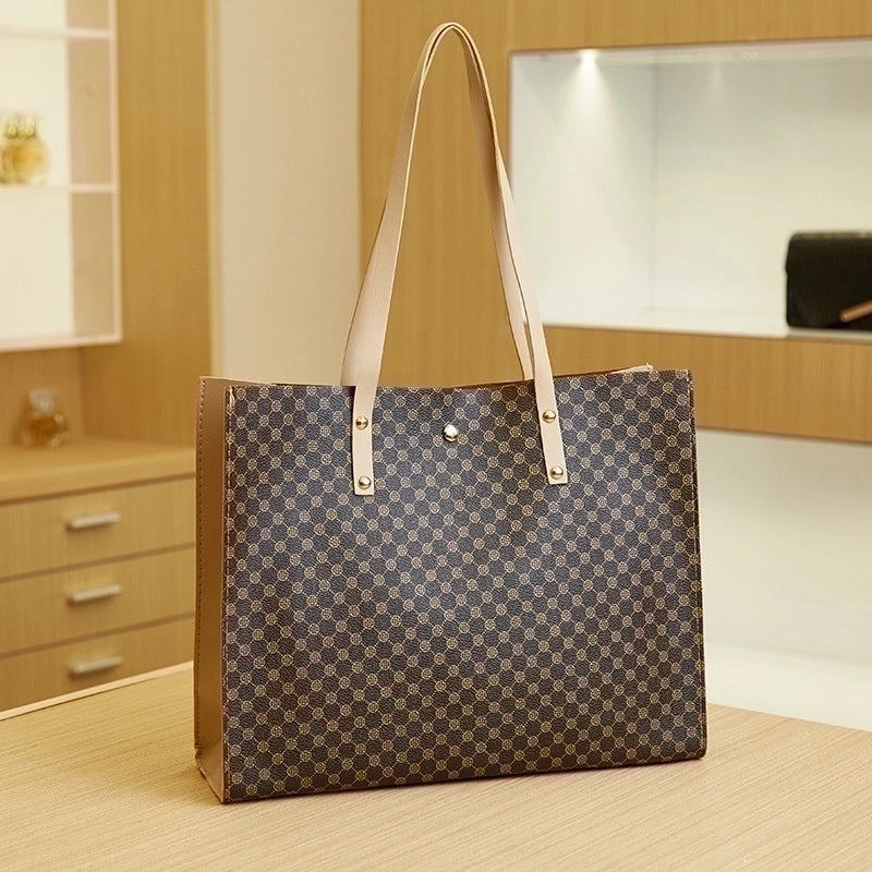 Women's Large Pu Leather Fashion Tote Bag