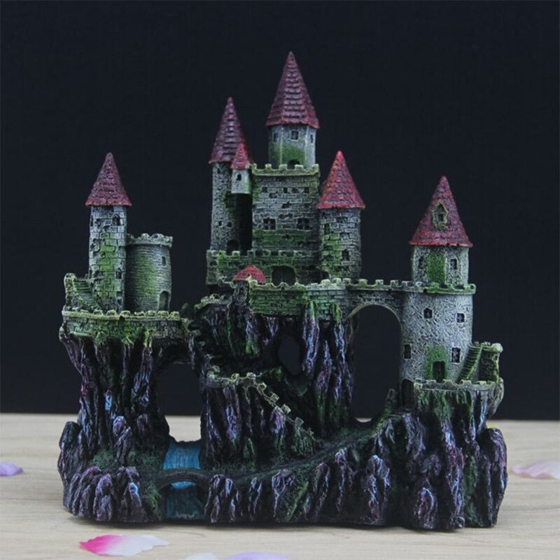Driftwood Castle Cave Ornament For Aquarium