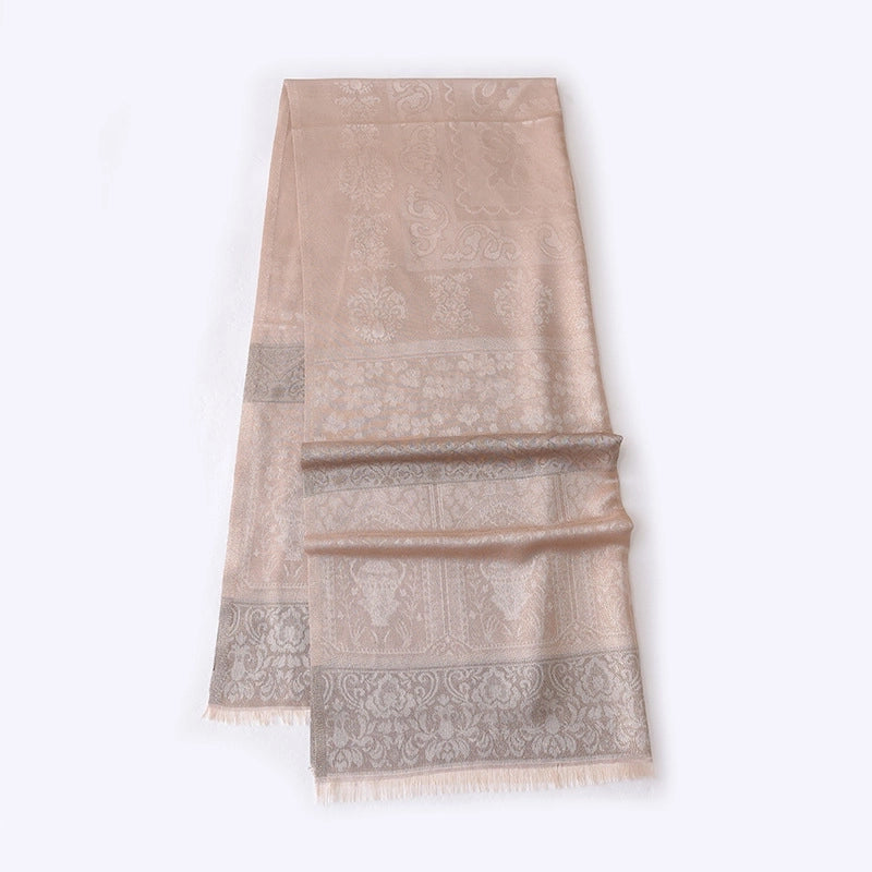 Women's Ethnic Style Minimalist Solid Color Polyester Silk Scarf