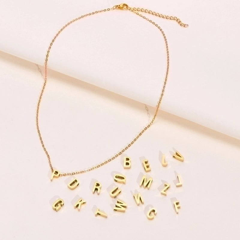 Minimalist Letter Stainless Steel Gold Plated Plating
