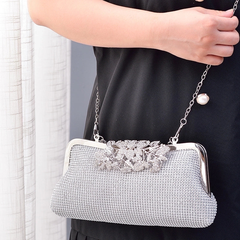 Pu Leather Solid Color Square Evening Bags