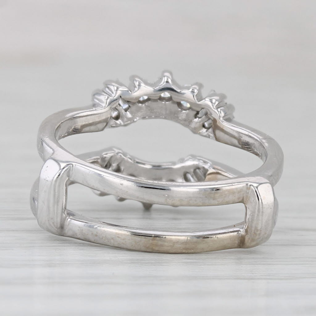 0.43ctw Diamond Enhancer Jacket Wrap Ring 14k White Gold Size 6 Wedding Bridal