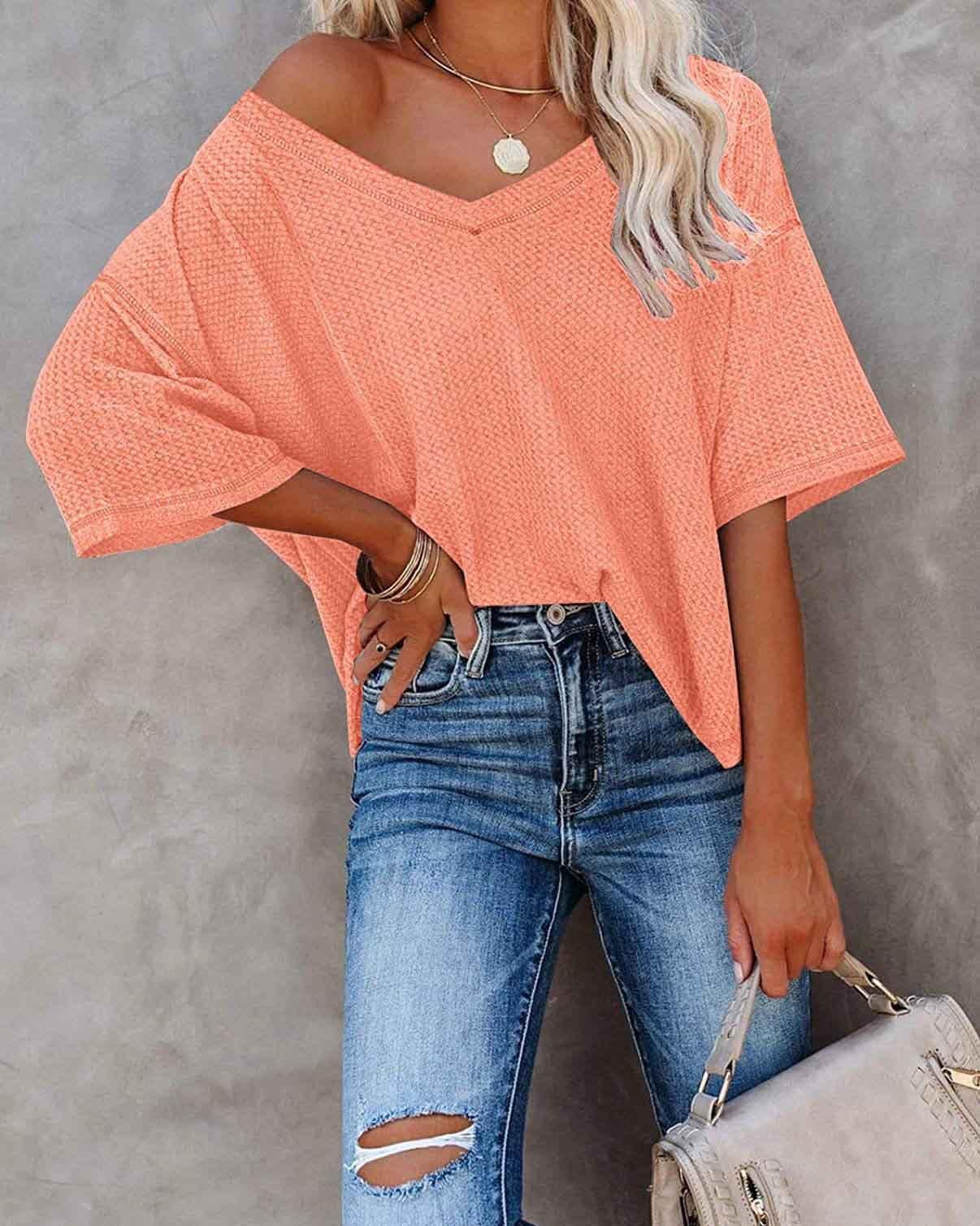 V-Neck Dolman Sleeve Top