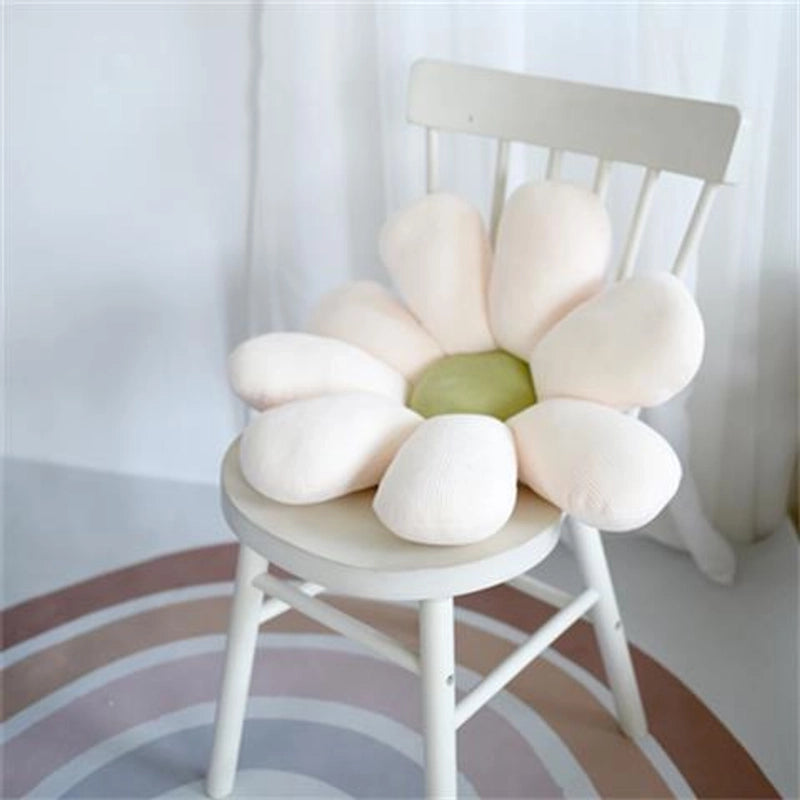 Pastoral Solid Color Plush Seat Cushion
