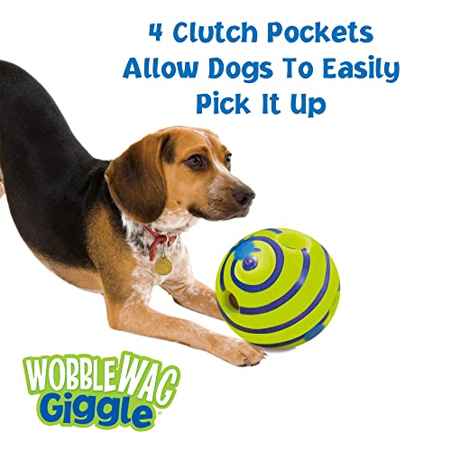 Wobble Wag Giggle Ball. Interactive Dog Toy. Fun Giggle Sounds When Rolled or Shaken. Pets Know Best. As Seen On TV