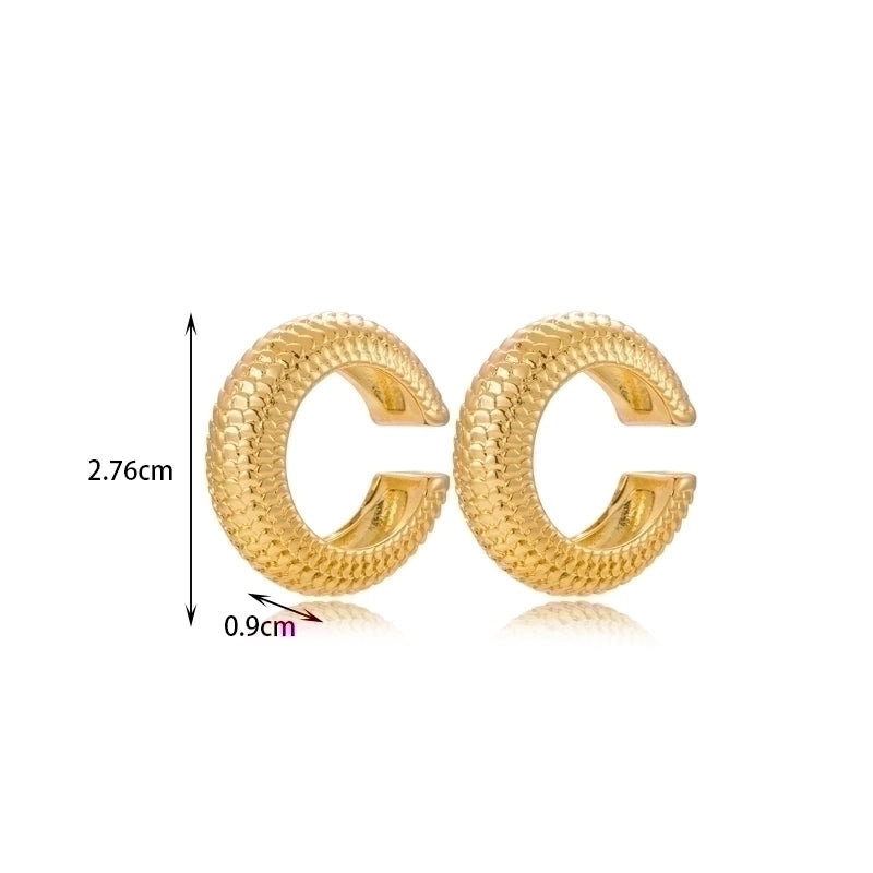 1 Pair Vintage Style French Style Minimalist C Shape Copper Earrings