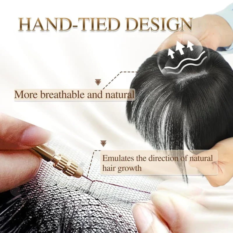 50% Christmas Discount🎅Natural Hair Toppers with Bangs for Women🛒