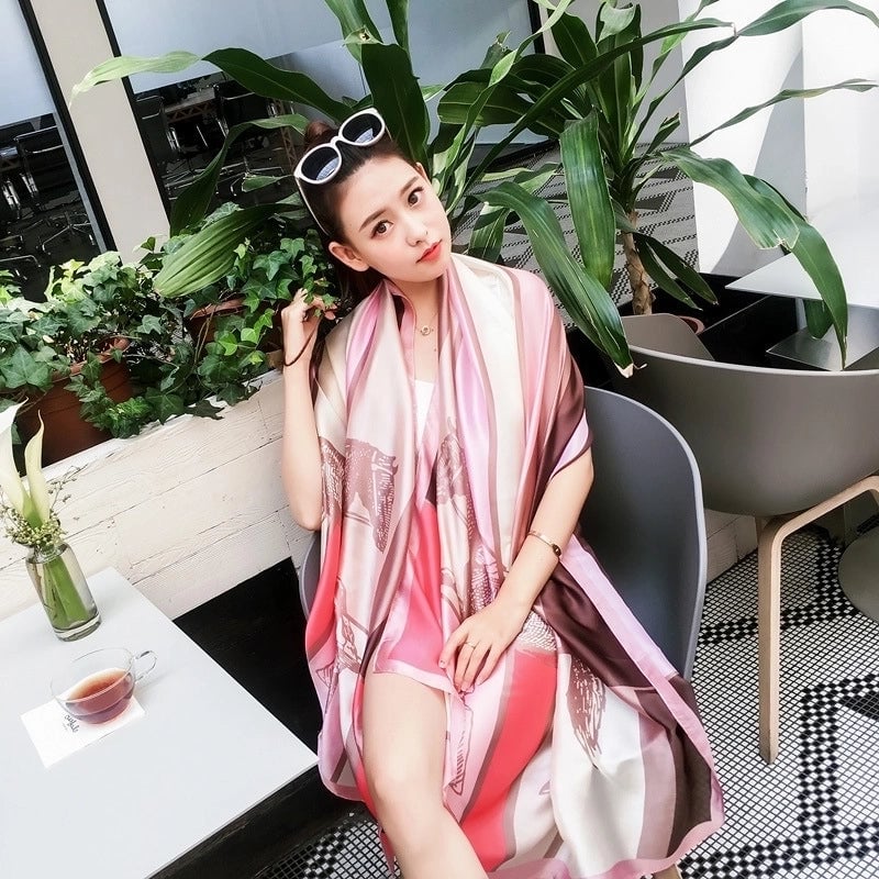 Fashion Silk Scarf (707 Main Color) Nhcj0164-707 Main Color