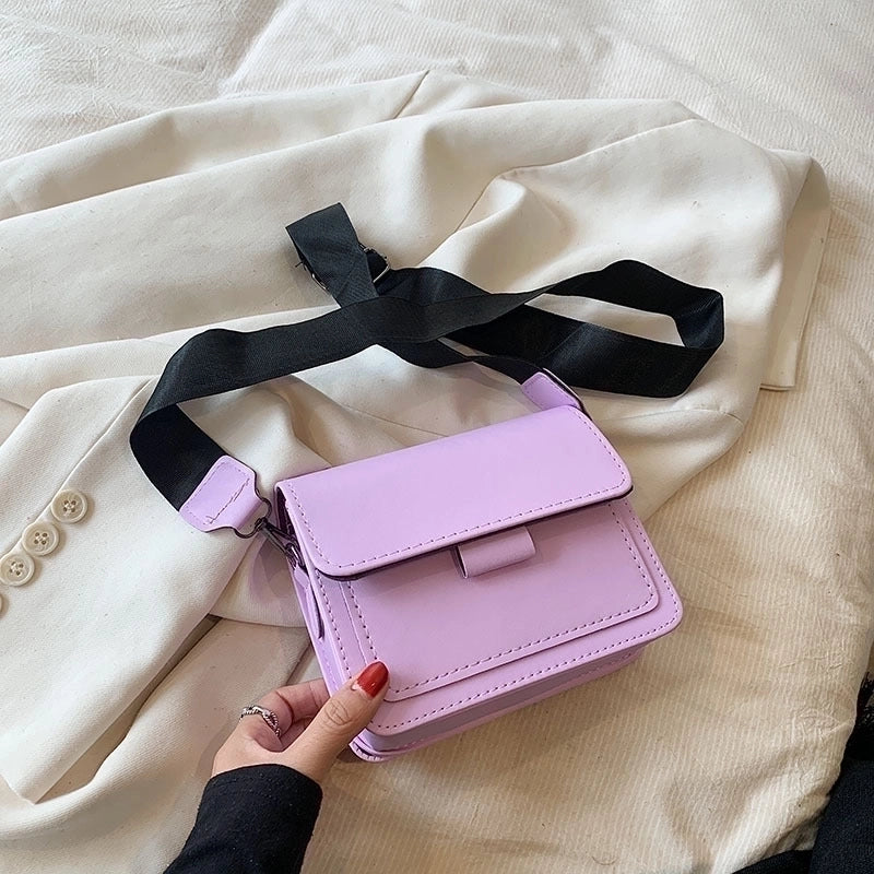 Small Pu Leather Vintage Style Square Bag