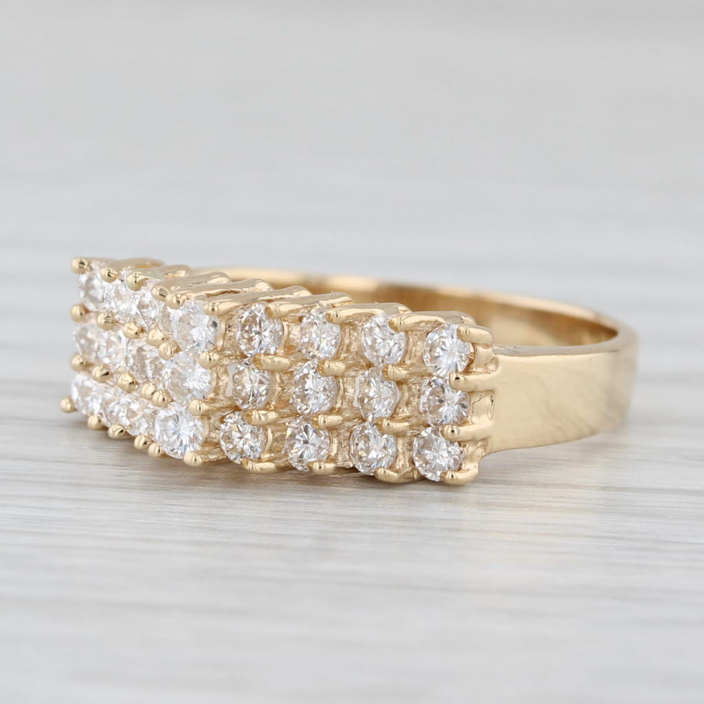 0.80ctw Tiered Diamond Ring 18k Yellow Gold Size 6.75 Stackable