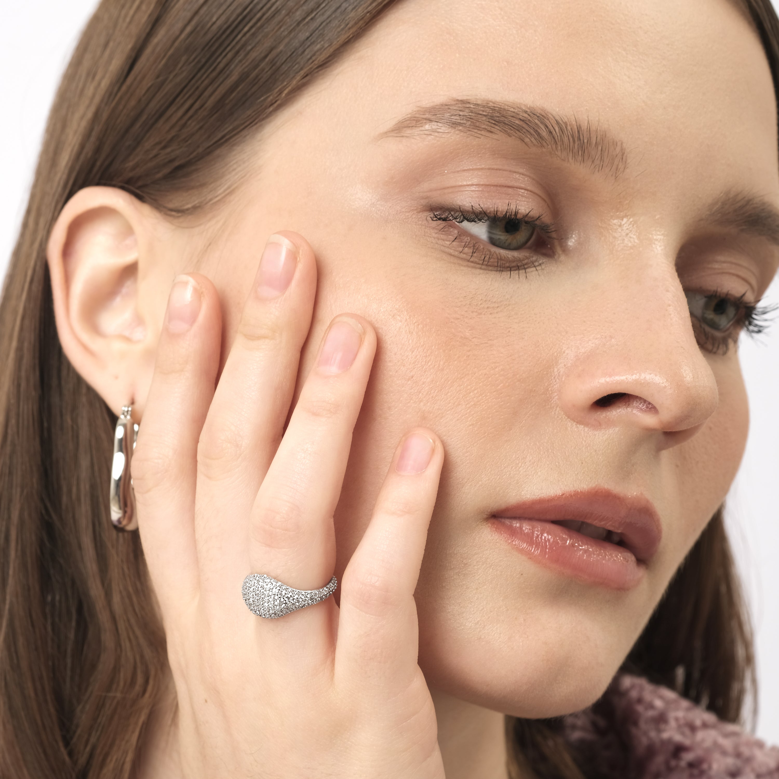 Urma Tiny CZ Ring (925 Sterling Silver. Size 5)