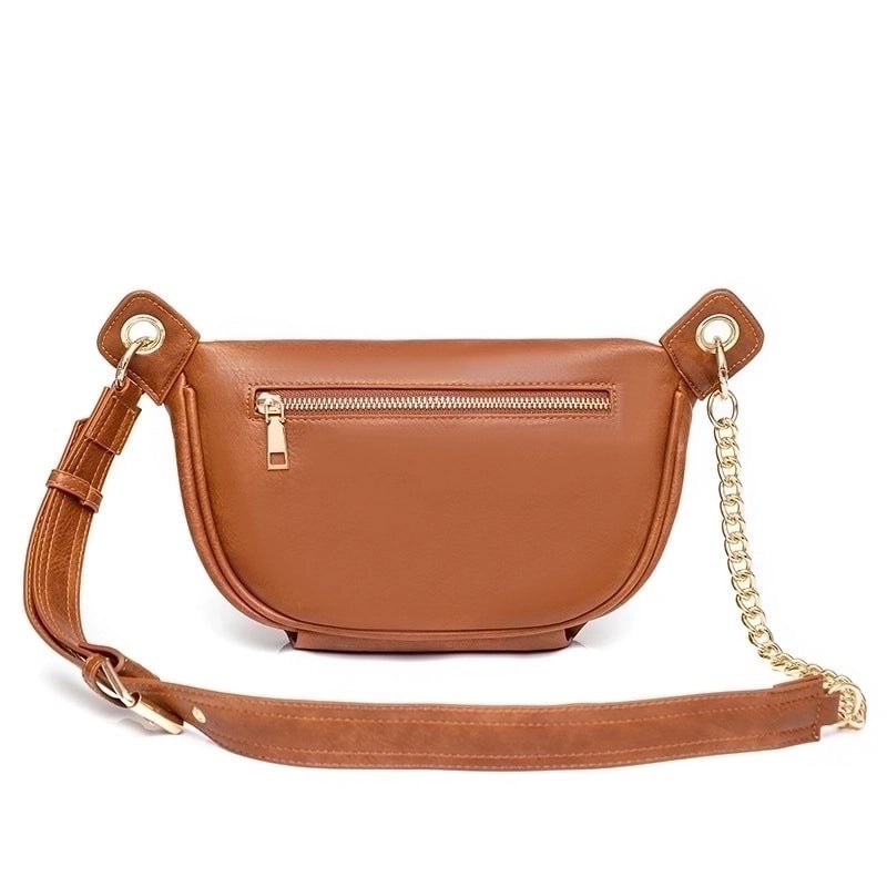 Women's All Seasons Pu Leather Solid Color Vintage Style Zipper Shoulder Bag Fanny Pack