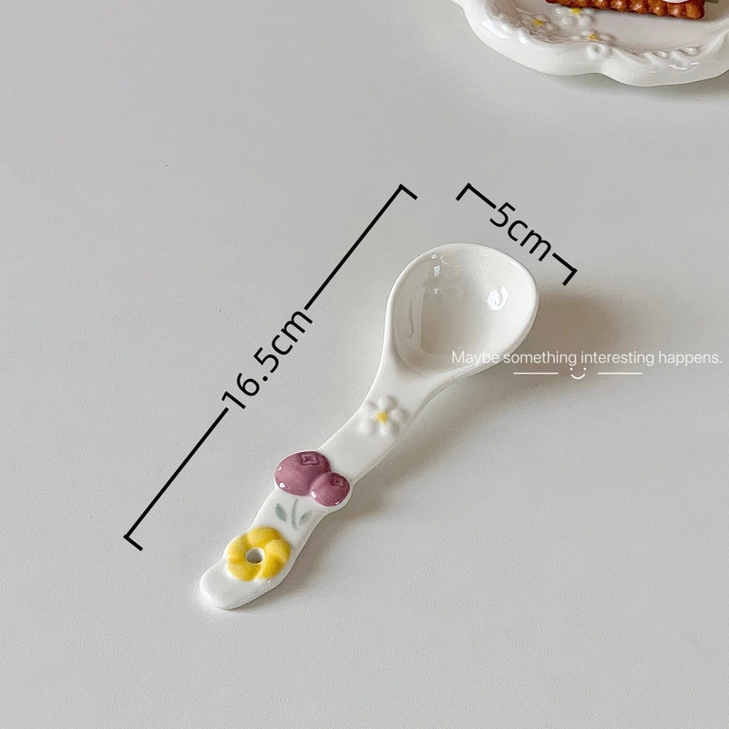 Cute Flower Porcelain Plate 1 Piece