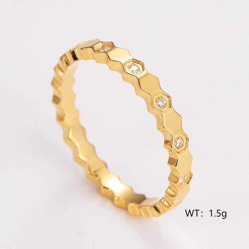 304 Stainless Steel 18K Gold Plated Rose Gold Plated Minimalist Classic Style Plating Solid Color Rings