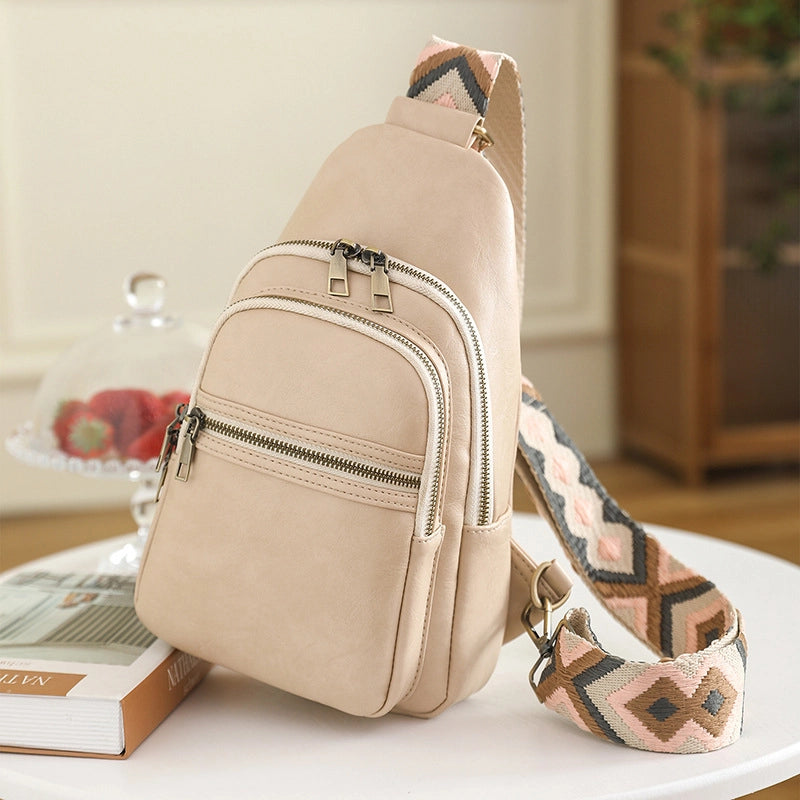Women's Streetwear Solid Color Pu Leather Waist Bags