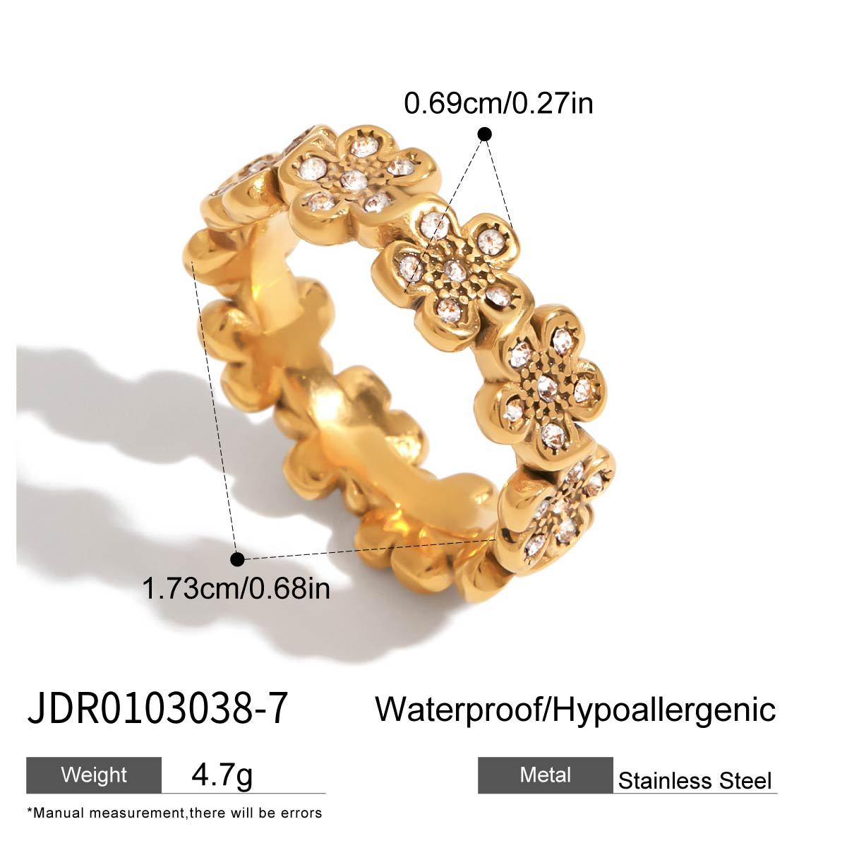 Zircon Ring Titanium Steel Jewelry Stainless Steel Rings