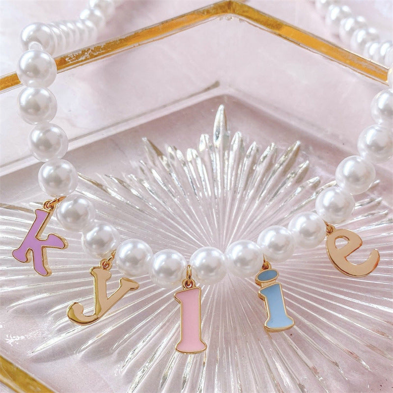 Letter Text Number Stainless Steel Necklaces