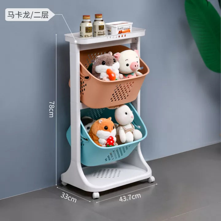 Movable Standing Children Playroom Rack Shelf