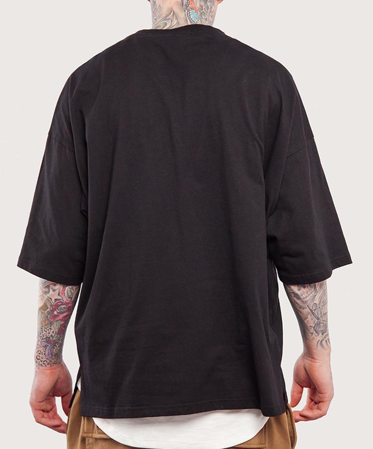 Solid Drop Shoulder Oversized Tee