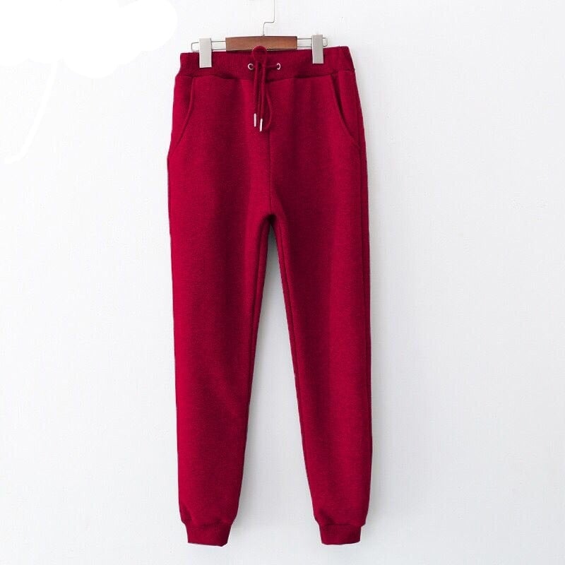 Thick Warm Winter Loose High Waist Sweatpants
