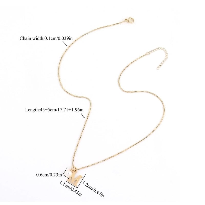 Elegant Minimalist Classic Style Letter 304 Stainless Steel Artificial Pearl Copper Stainless Steel Necklaces