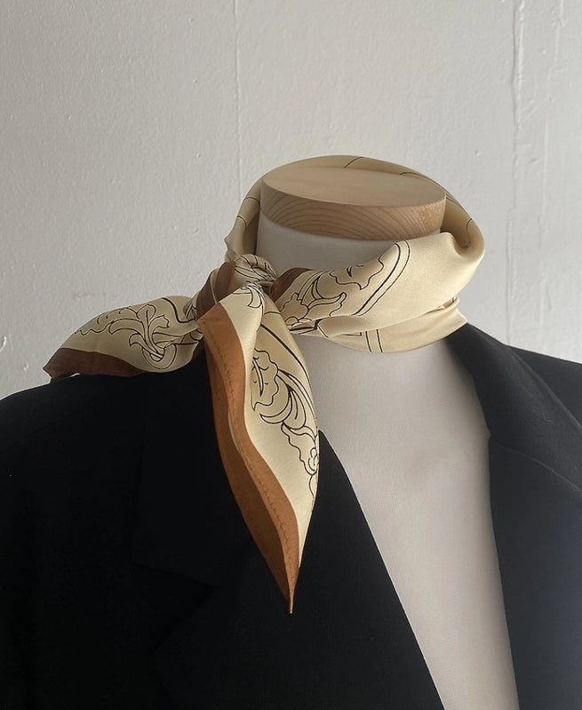 Women's Elegant Printing Silk Printing Silk Scarf