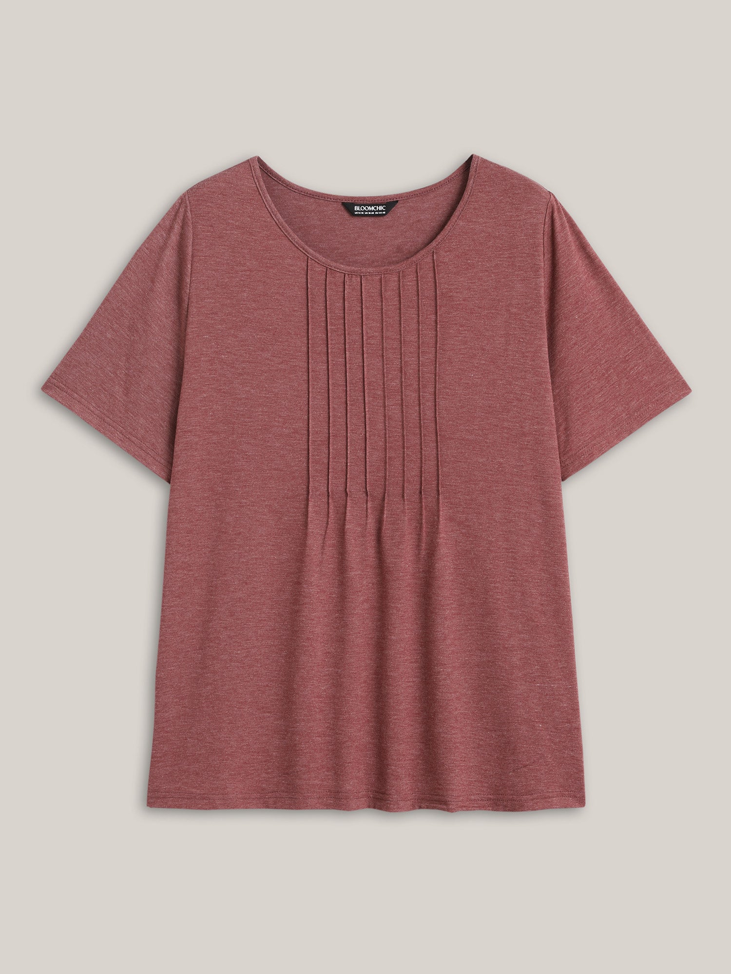 Stretchy Toothpick Pleat Basic Solid Top