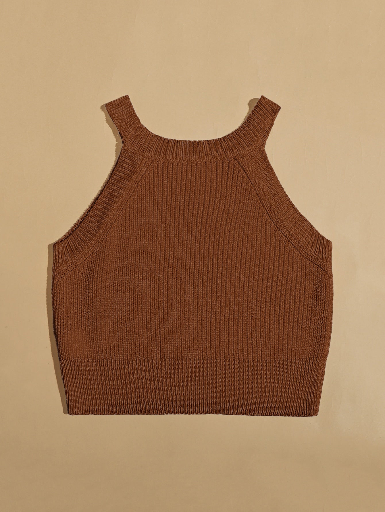 Parien Ribbed Halter Knit Top