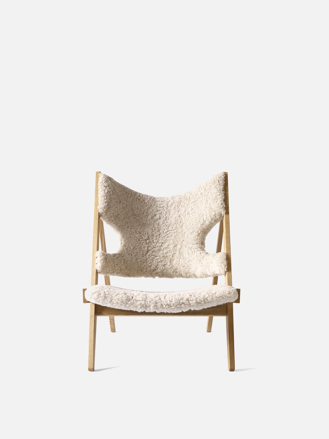 Knitting Chair. Sheepskin