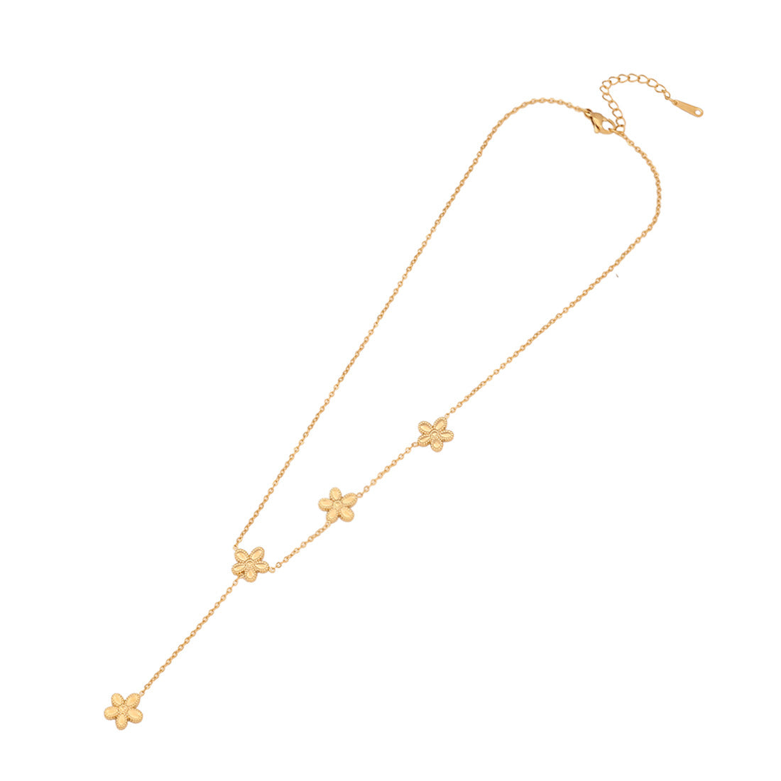 Fashion Flower Stainless Steel Electroplating Necklaces