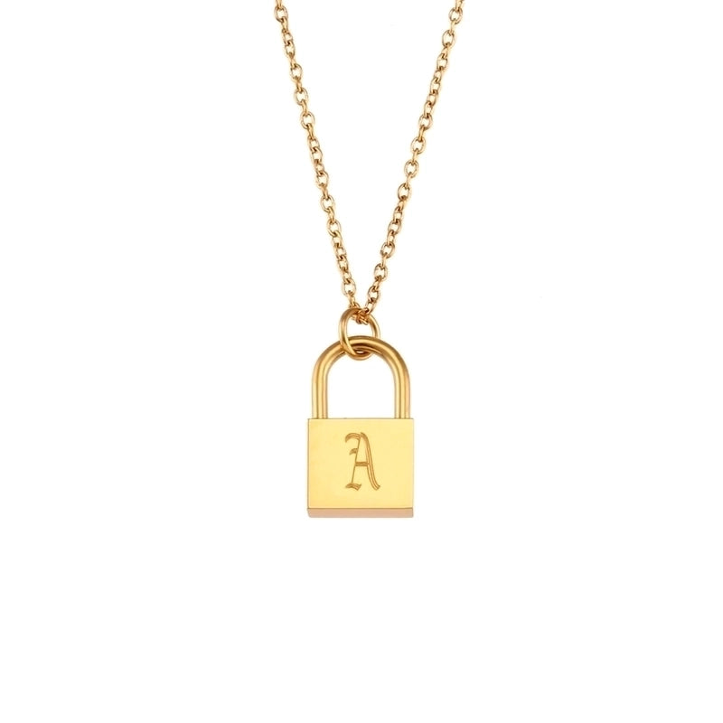 Fashion Letter 304 Stainless Steel 18K Gold Plated Plating Necklace