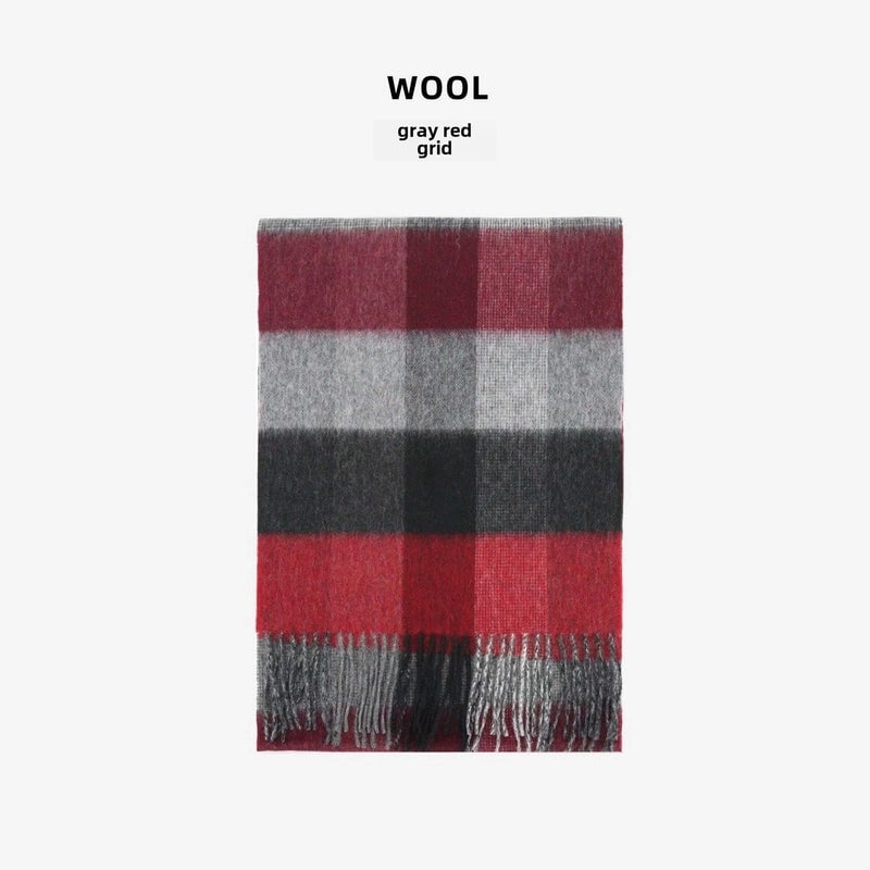 Wool Scarf Advanced Sense Simple Plaid Spring Clothing Women's Clothing Batch Winter Explosions For Women And Men