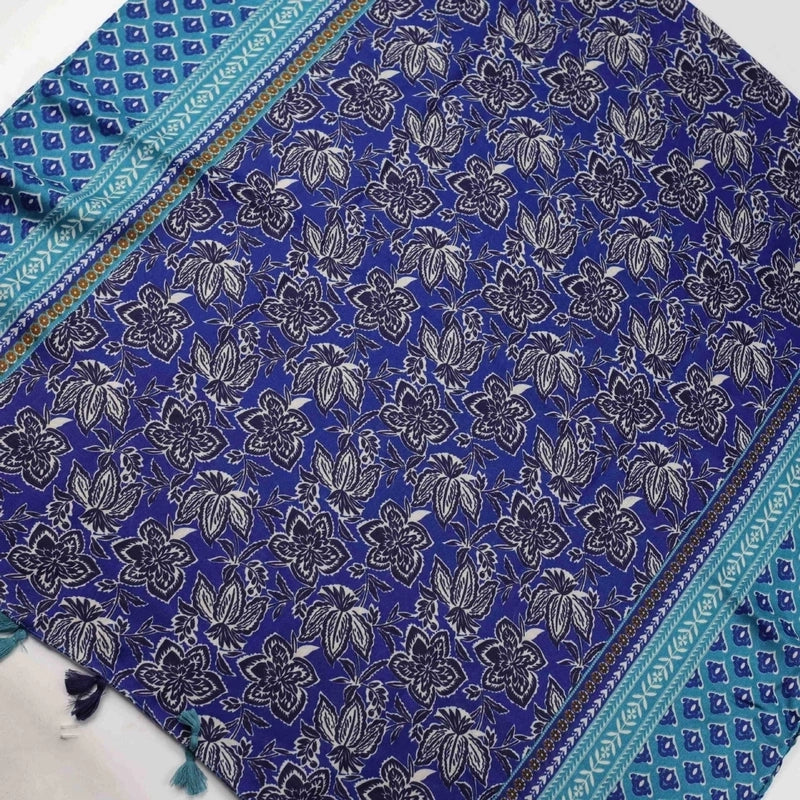 Women's Vacation Flower Polyester Scarf